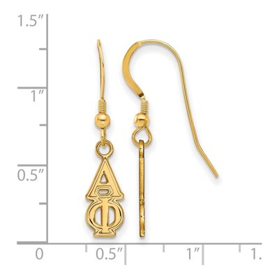 Alpha Phi Gold-Plated Sterling Silver Sorority Letters Earrings – view 2
