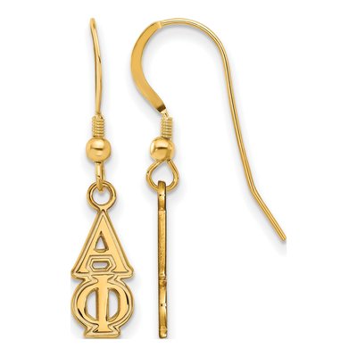 Alpha Phi Gold-Plated Sterling Silver Sorority Letters Earrings