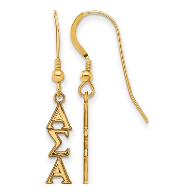 Alpha Sigma Alpha Gold-Plated Sterling Silver Sorority Earrings