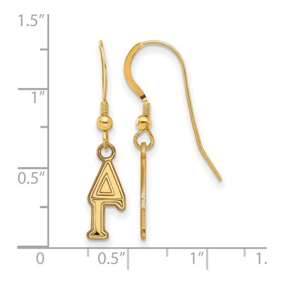 Delta Gamma Gold-Plated Sterling Silver Sorority Letter Earrings – view 2