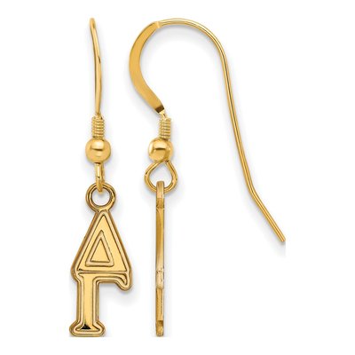 Delta Gamma Gold-Plated Sterling Silver Sorority Letter Earrings
