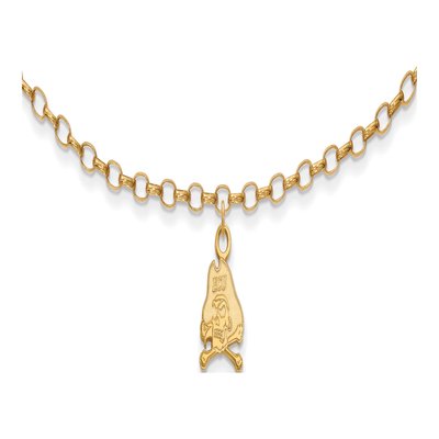 East Carolina University Gold-Plated Sterling Silver Extra Small Pirates Anklet