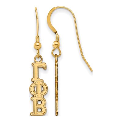 Gamma Phi Beta Gold-Plated Sterling Silver Sorority Letter Earrings