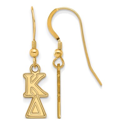 Kappa Delta Gold-Plated Sterling Silver Extra Sorority Greek Letters Small Earrings