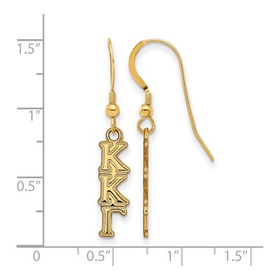 Kappa Kappa Gamma Gold-Plated Sterling Silver Greek Letter Earrings – view 2