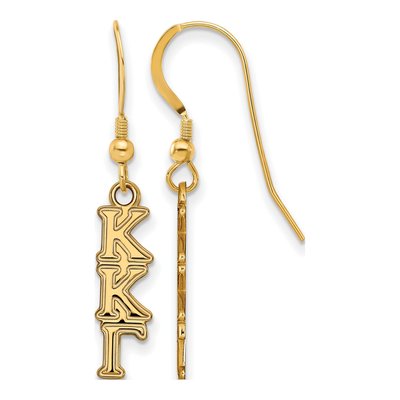 Kappa Kappa Gamma Gold-Plated Sterling Silver Greek Letter Earrings