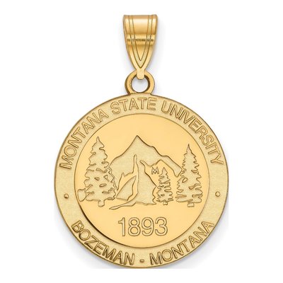 Montana State University Gold-Plated Sterling Silver Large Crest Pendant