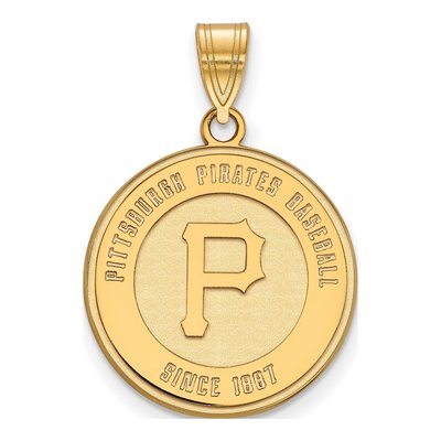 Pittsburgh Pirates Gold-Plated Sterling Silver Large Baseball Pendant