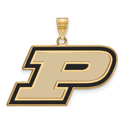 Purdue University Gold-Plated Sterling Silver Large Letter P Pendant