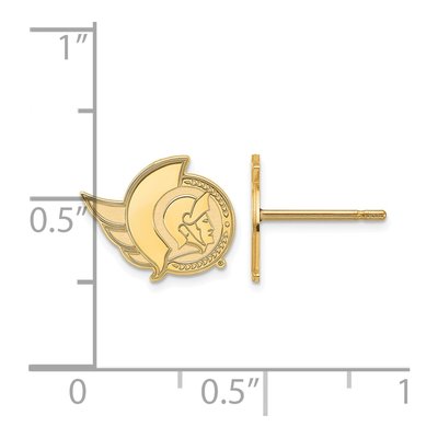 Ottawa Senators Gold-Plated Sterling Silver Earrings – view 2