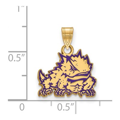 TCU Horned Frogs Enameled Pendant – view 2