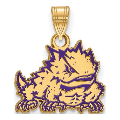 TCU Horned Frogs Enameled Pendant