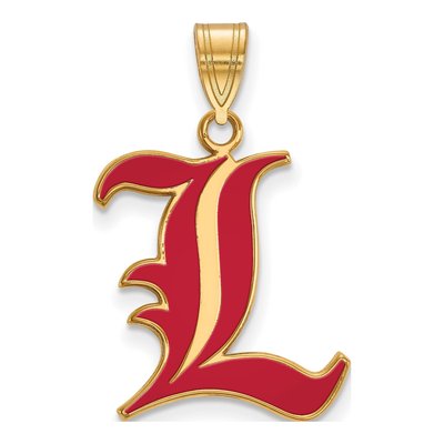 University of Louisville Gold-Plated Sterling Silver Large Letter L Pendant