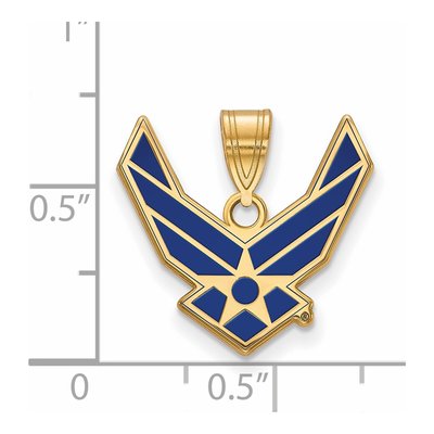 United States Air Force Academy Gold-Plated Sterling Silver U.s Air Enameled Pendant – view 2