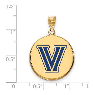 Villanova University Gold-Plated Sterling Silver Large Letter V Pendant – view 2