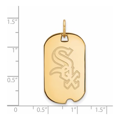 Chicago White Sox Gold-Plated Sterling Silver Dog Tag Pendant – view 2