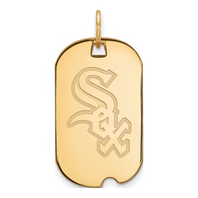 Chicago White Sox Gold-Plated Sterling Silver Dog Tag Pendant