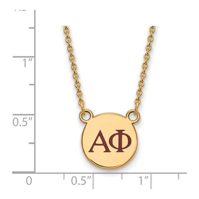 Alpha Phi Gold-Plated Sterling Silver Small Sorority Necklace – view 2