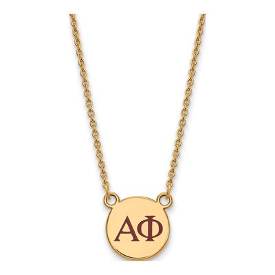 Alpha Phi Gold-Plated Sterling Silver Small Sorority Necklace
