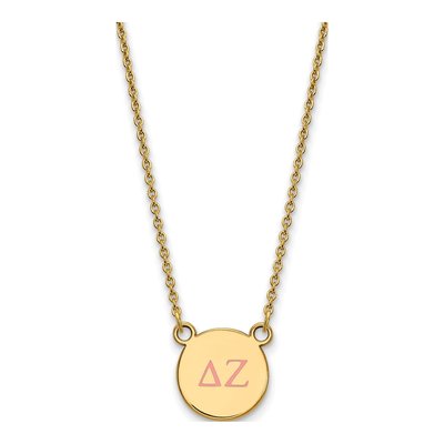 Delta Zeta Gold-Plated Sterling Silver Small Sorority Necklace