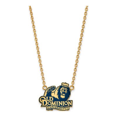 Old Dominion University Gold-Plated Sterling Silver Large Enameled Pendant Necklace