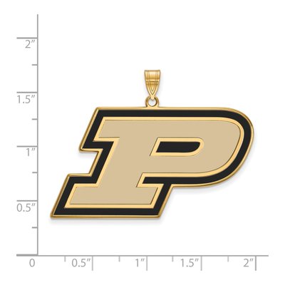 Purdue University Gold-Plated Sterling Silver Extra Large Letter P Pendant – view 2