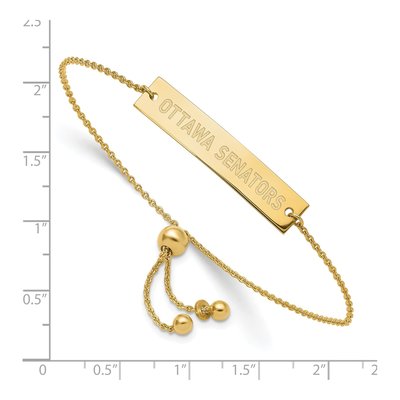 Ottawa Senators Gold-Plated Sterling Silver Bar Bracelet – view 3