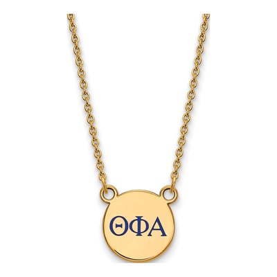 Theta Phi Alpha Gold-Plated Sterling Silver Small Sorority Necklace