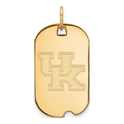 University of Kentucky Gold-Plated Sterling Silver Small Dog Tag Pendant