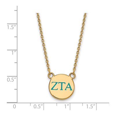Zeta Tau Alpha Gold-Plated Sterling Silver Small Sorority Necklace – view 2