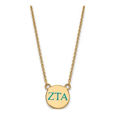 Zeta Tau Alpha Gold-Plated Sterling Silver Small Sorority Necklace