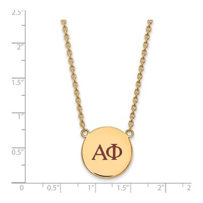 Alpha Phi Gold-Plated Sterling Silver Large Sorority Necklace – view 2