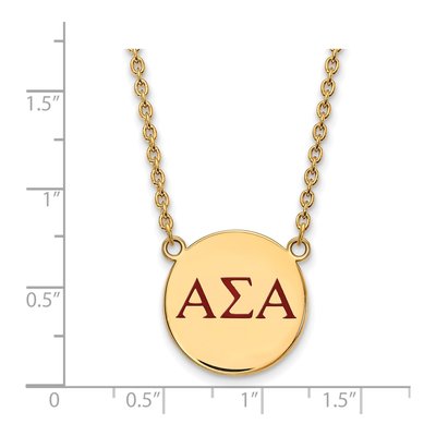 Alpha Sigma Alpha Pendant Necklace – view 2