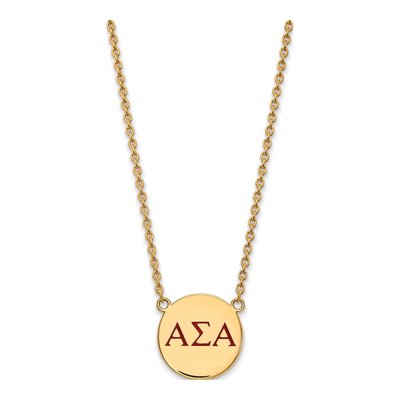 Alpha Sigma Alpha Pendant Necklace