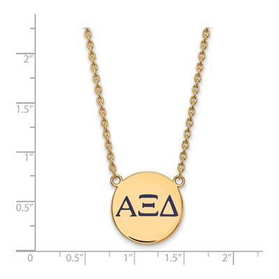 Alpha Xi Delta Gold-Plated Sterling Silver Large Sorority Necklace – view 2