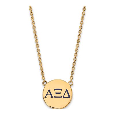 Alpha Xi Delta Gold-Plated Sterling Silver Large Sorority Necklace