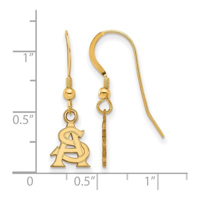 Arizona State University Gold-Plated Sterling Silver Sun Devils Earrings – view 2