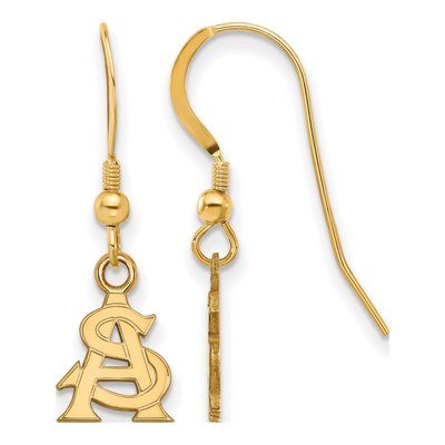 Arizona State University Gold-Plated Sterling Silver Sun Devils Earrings