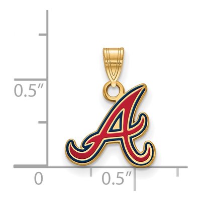Atlanta Braves Gold-Plated Sterling Silver Enameled Pendant – view 2