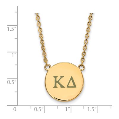 Kappa Delta Gold-Plated Sterling Silver Large Sorority Pendant Necklace – view 2