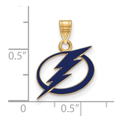 Tampa Bay Lightning Gold-Plated Sterling Silver Small Enamel Pendant – view 2