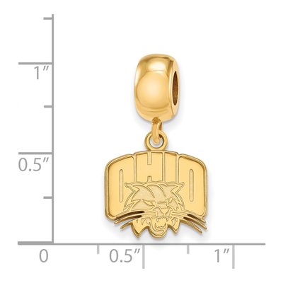Ohio University Gold-Plated Sterling Silver Small Dangle Bead – view 3