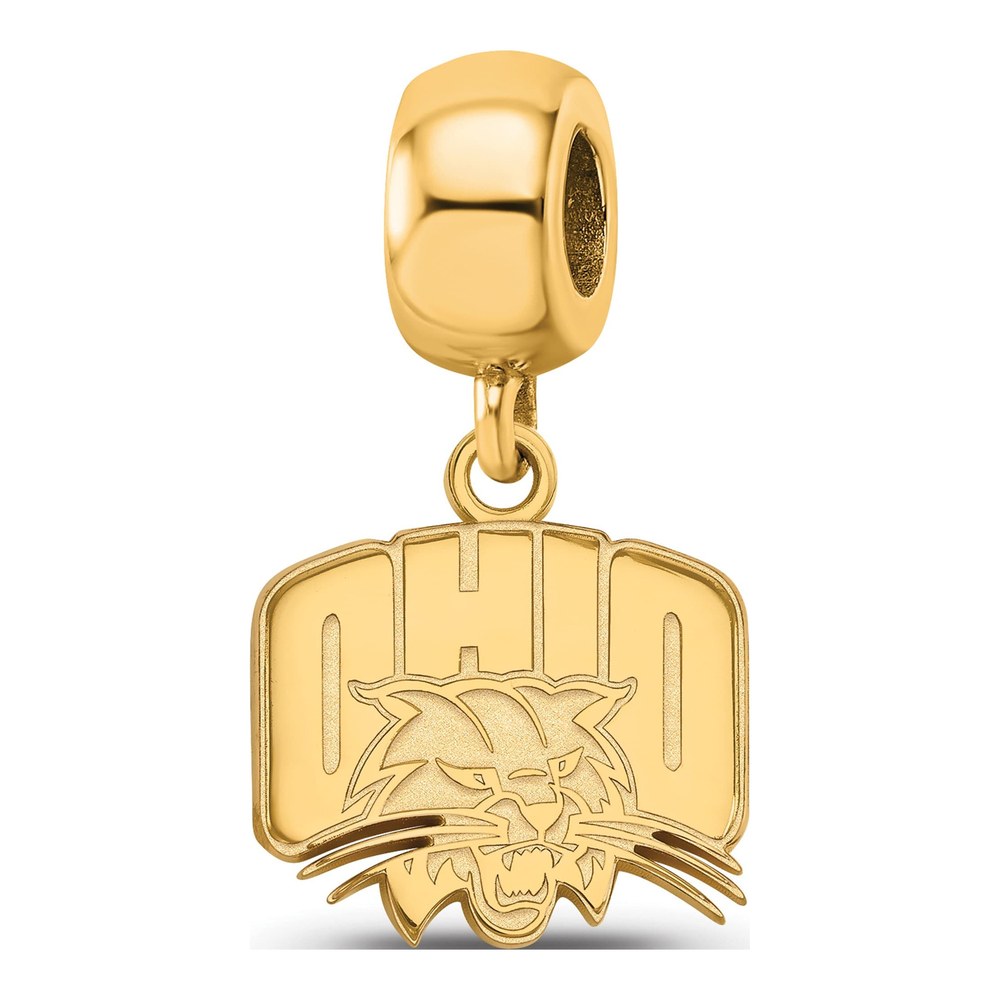 Ohio University Gold-Plated Sterling Silver Small Dangle Bead