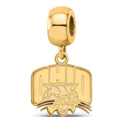 Ohio University Gold-Plated Sterling Silver Small Dangle Bead