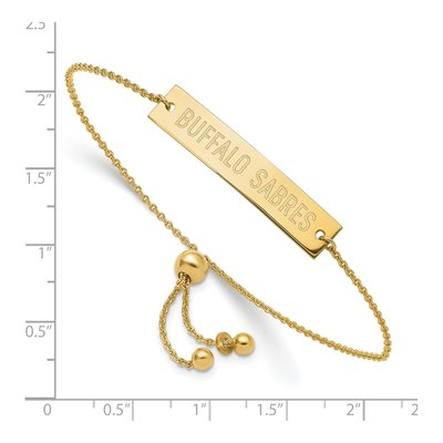 Buffalo Sabres Gold-Plated Sterling Silver Bar Bracelet – view 3