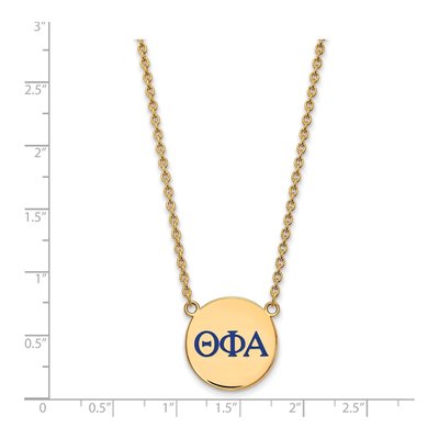 Theta Phi Alpha Gold-Plated Sterling Silver Large Sorority Necklace – view 2