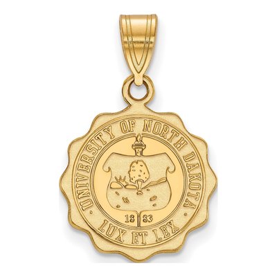 University of North Dakota Gold-Plated Sterling Silver Medium Crest Pendant