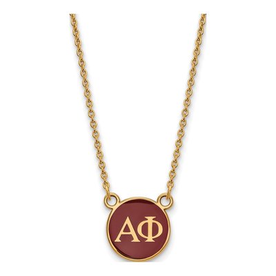 Alpha Phi Gold-Plated Sterling Silver Small Sorority Necklace