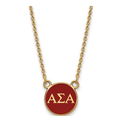 Alpha Sigma Alpha Gold-Plated Sterling Silver Small Sorority Necklace