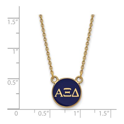 Alpha Xi Delta Gold-Plated Sterling Silver Small Sorority Necklace – view 2